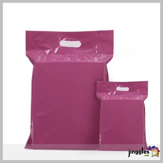 Plastic Purple Tote Bag Envelop self-seal Adhesive  Sizes 28x42x7 / 38x52x7