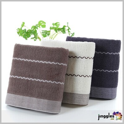 Soft Cotton Striped Face/Hand Towel.  34 x 75cm