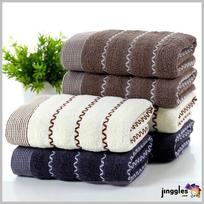Soft Cotton Striped Towel.   70x140cm.