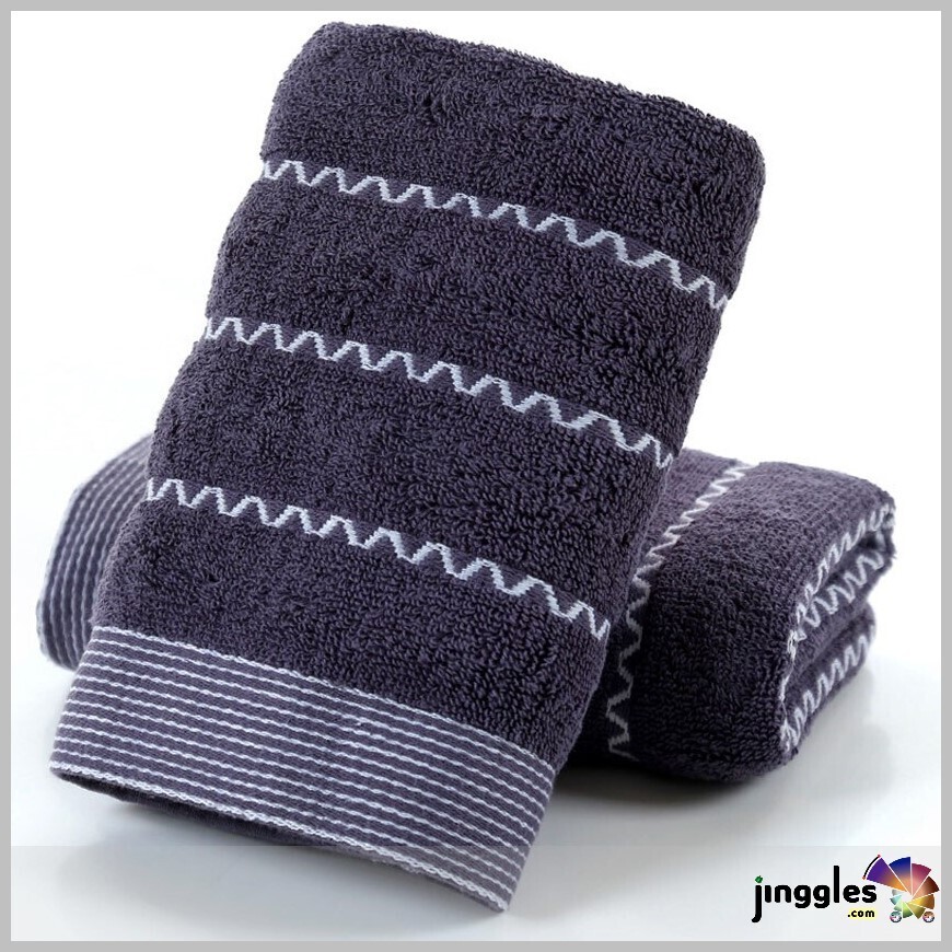 Soft Cotton Striped Face/Hand Towel.  34 x 75cm, colours: Blue
