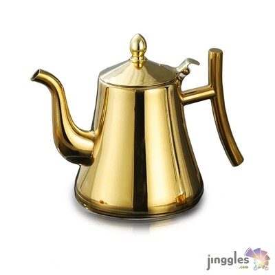 Turkish Kettle with Induction Base. Gold.
