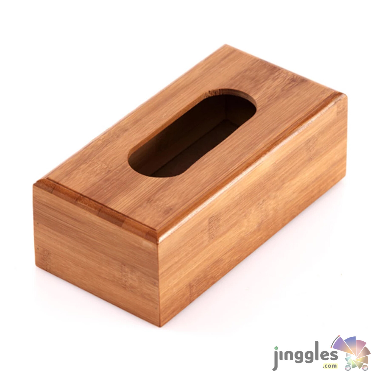 Bamboo Tissue Box Organizer