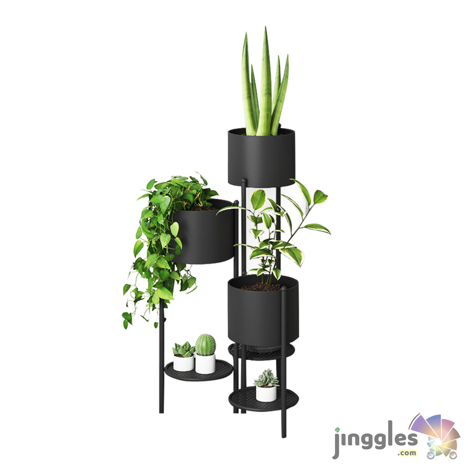 Nordic Luxury Multi Layer Flower Pot Rack/Shelf, Colors: Black