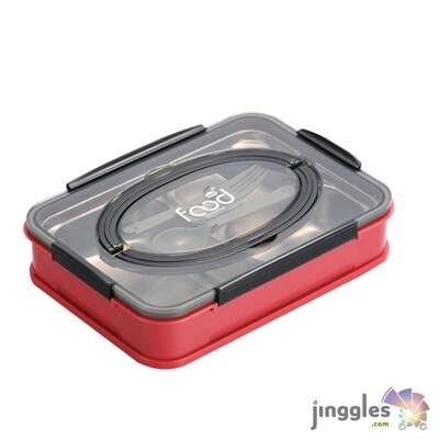 Portable 3/4 Grid Compartment Lunch Box