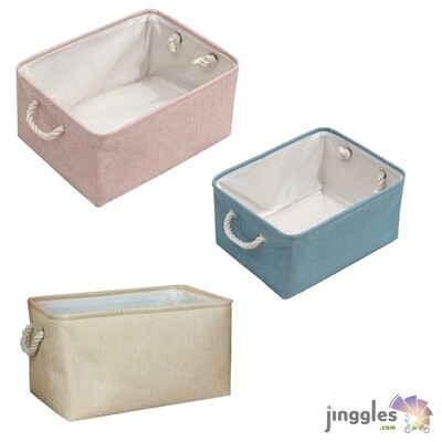 Foldable Linen Storage Basket with Handles