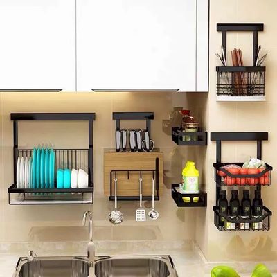 Kitchen Organizer Stainless Steel Dish Drain Storage Rack Wall Mounted.