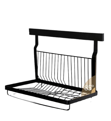 Kitchen Organizer Stainless Steel Dish Drain Storage Rack Wall Mounted.