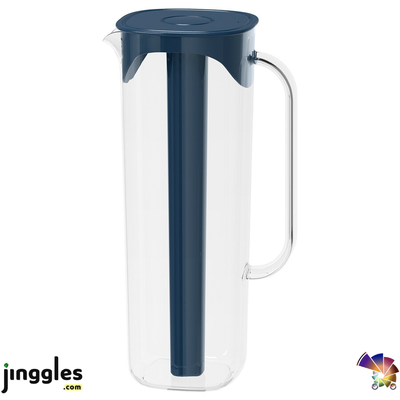 MOPPA jug with lid dark blue/transparent 1.7 l
