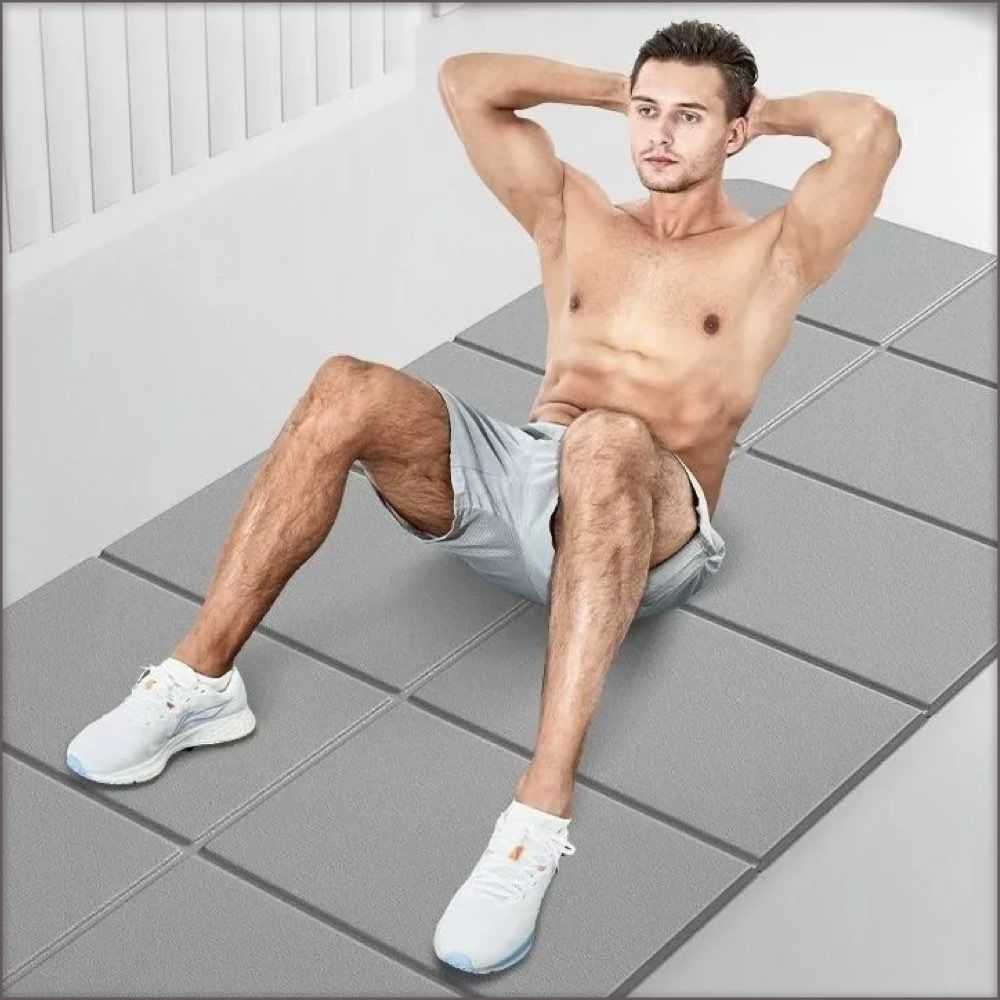 Foldable TPE 4mm Exercising, Sleep-Over &amp; Yoga Mat. 183x61cm.
