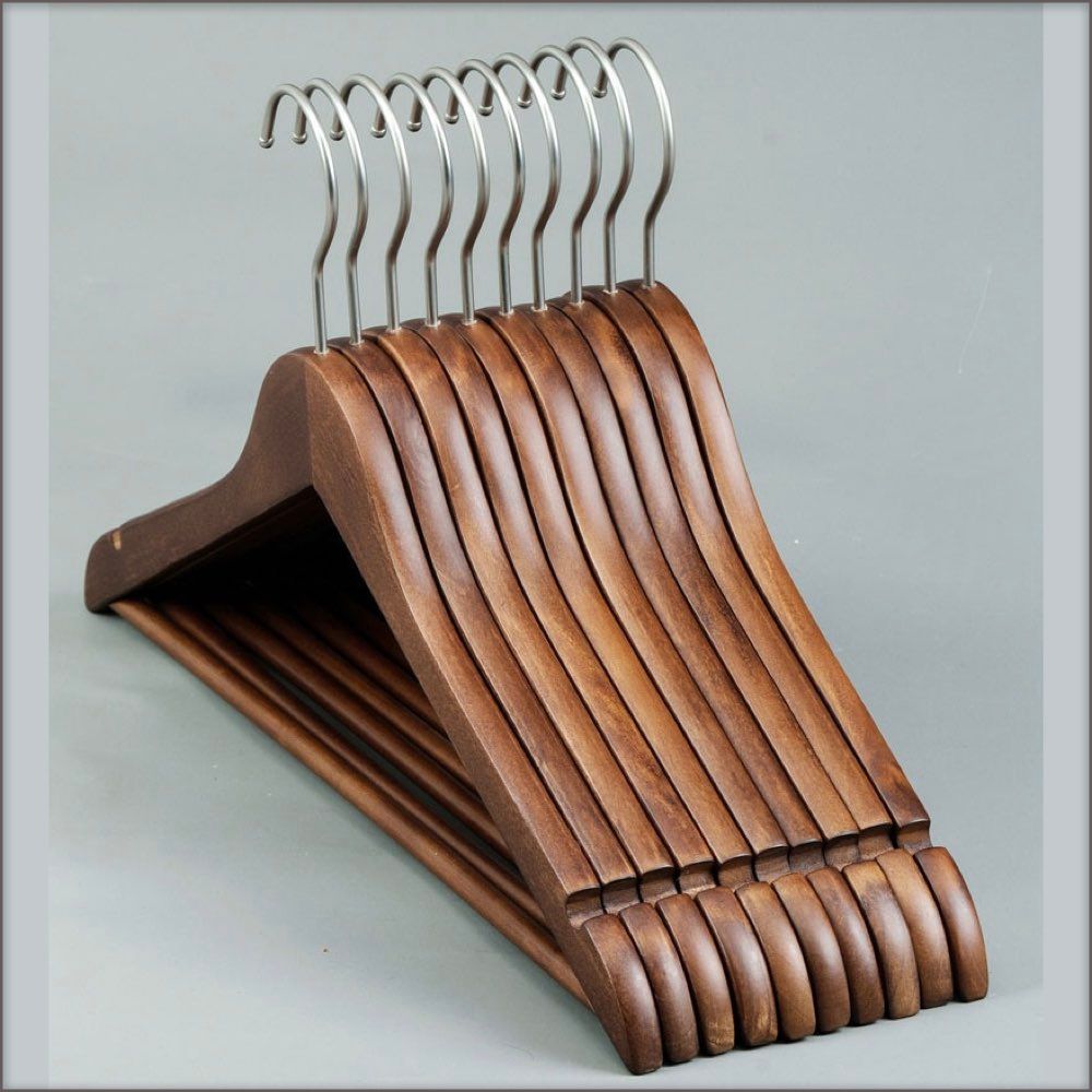 Solid Wood Rotating Clothes Hanger. Walnut/Oak. 3pcs/lot