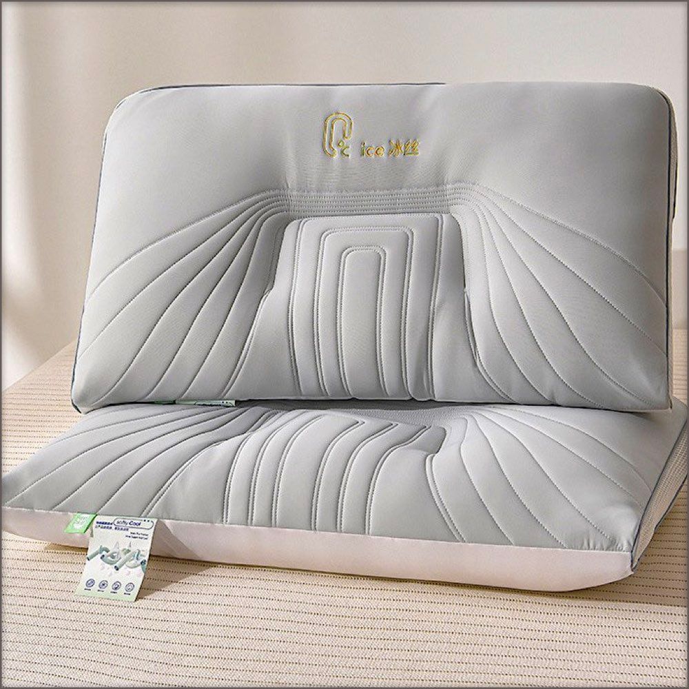 3D Cool Soft Silk Cover Neck Care High Quality Pillow. 48x74. 900-1000g