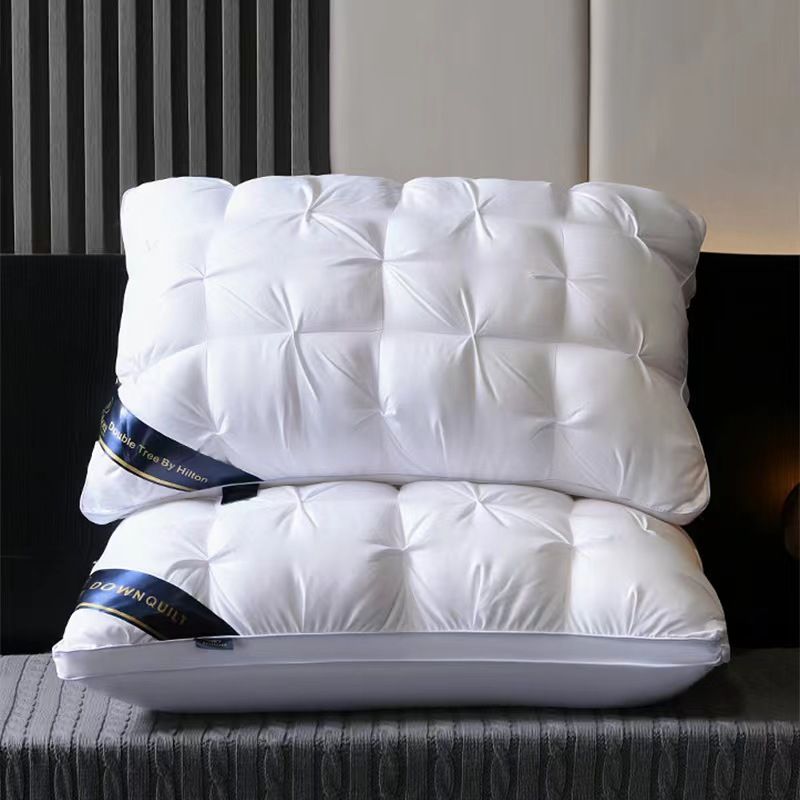 Button Flower Design  Hotel Special White Cervical Spine Support Pillow. 48x74. 1000g