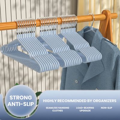 Plastic-Coated SS Non-Slip Shoulder Corner Clothes Hangers. 5pcs/Lot.