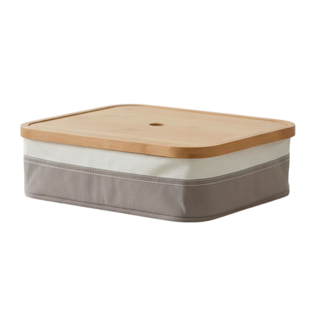 4x Compartments Bamboo​ Divider Organizer Box