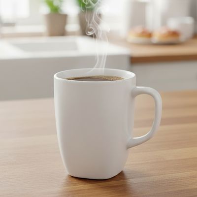 Tea/Coffee Porcelain Mug. White. 320ml