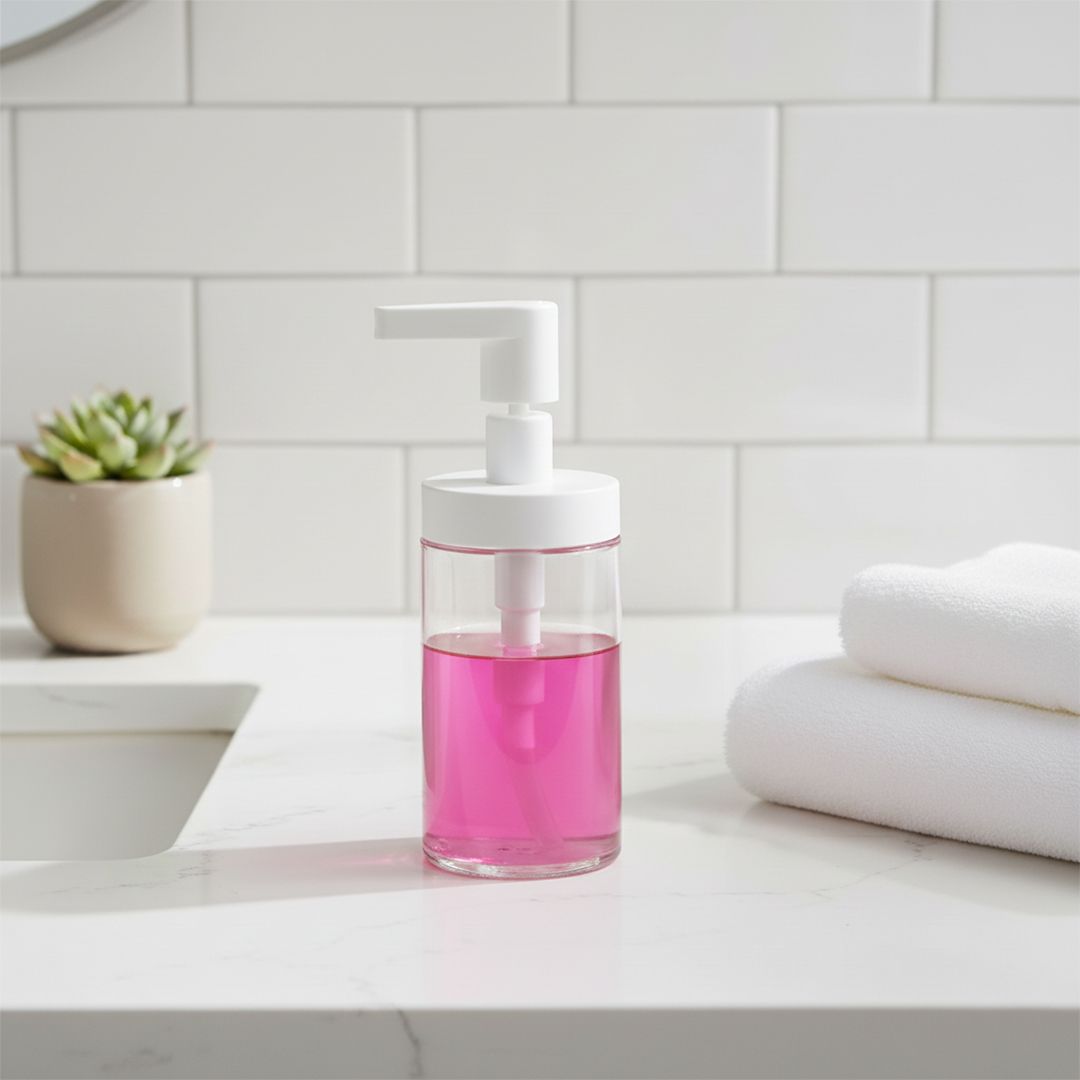 Glass Bottle Liquid Soap Dispenser. 200ml
