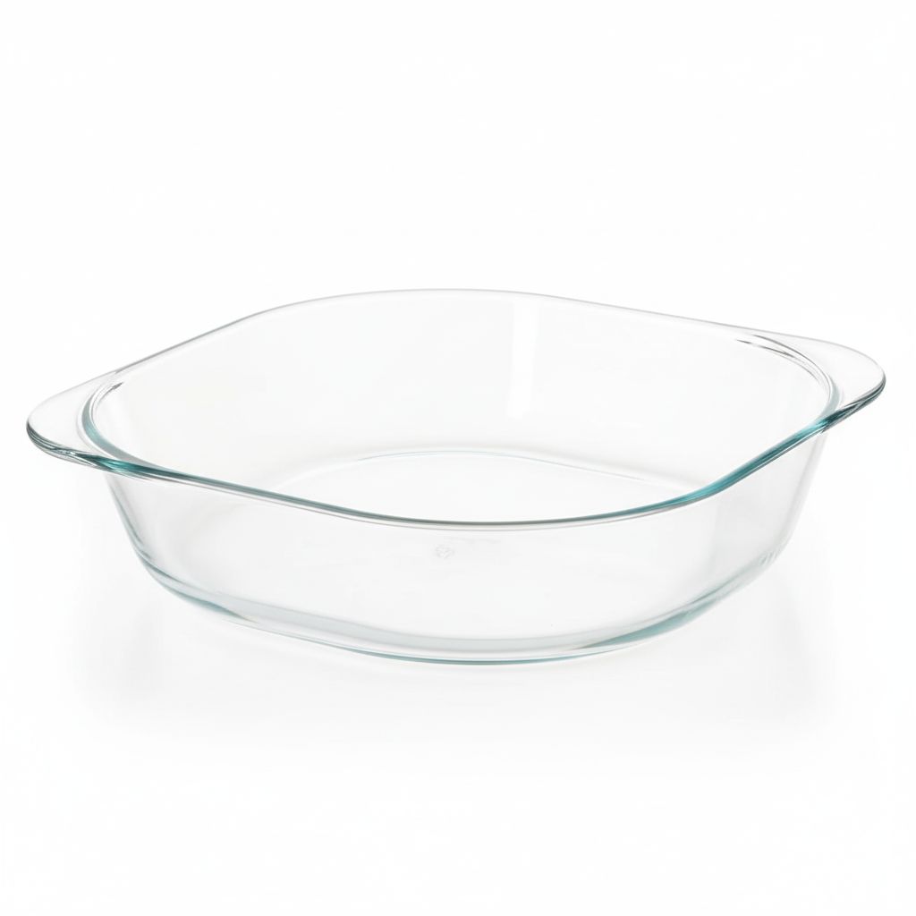 Clear Thick Glass Oven Dish. 25x25x6 cm