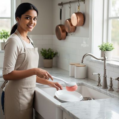 Cleaning &amp; Scrubbing Brush with Handle