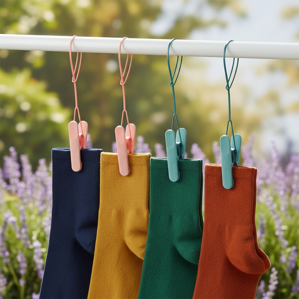 Clothes Pegs with Hanging Cable. 8xPcs/Pack