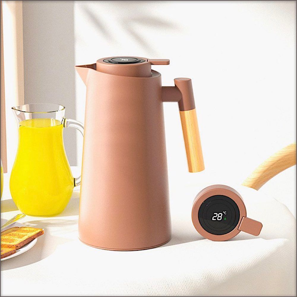 Temperature Display Nordic Glass Liner Thermos Flask. 1L