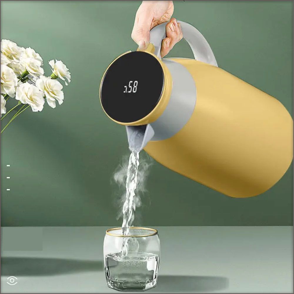 Smart Digital Display Glass Insulated Thermos Flask. 2L