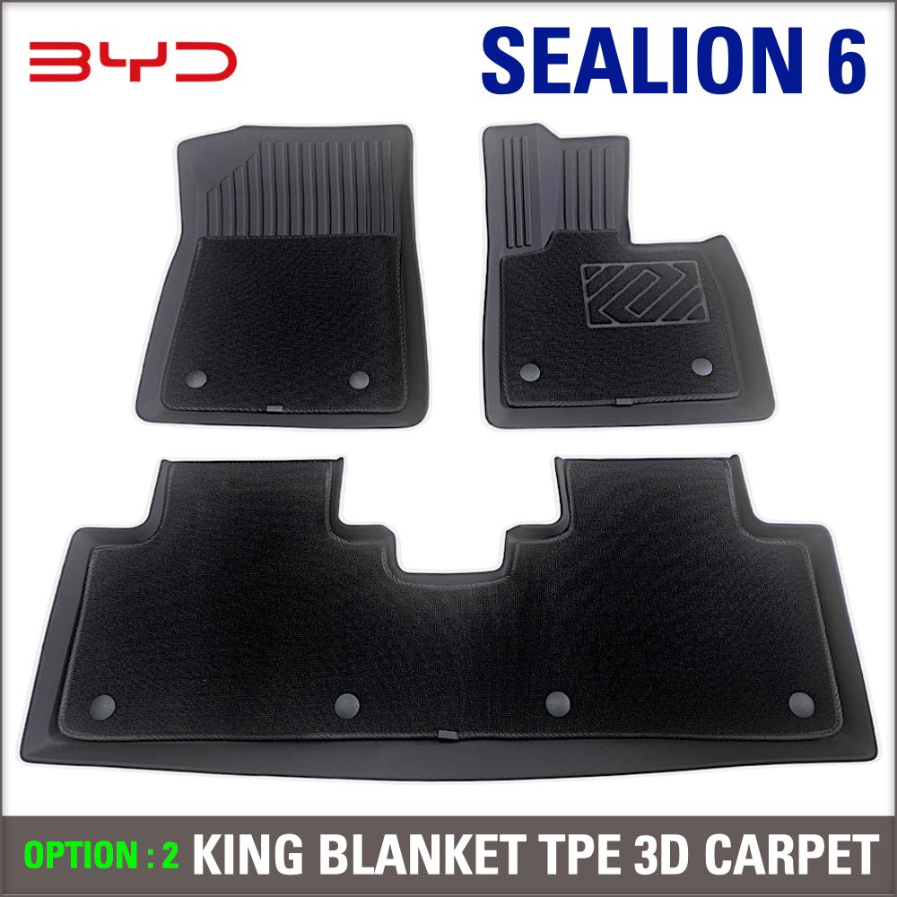 BYD SEALION 6 Floor Carpets. 3xDesigns + Trunk Liner