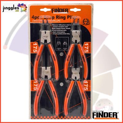 Circlip Plier Set. 4Pcs/Set. 7"