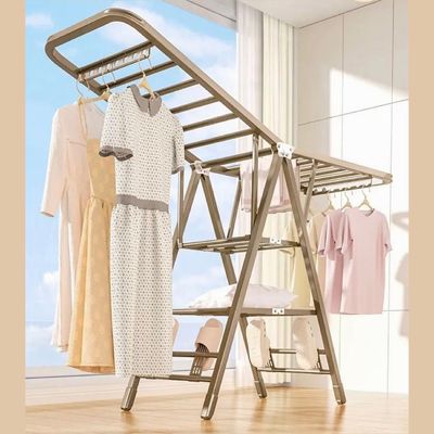 Foldable Clothes Drying Rack with Wheels. Two Models.