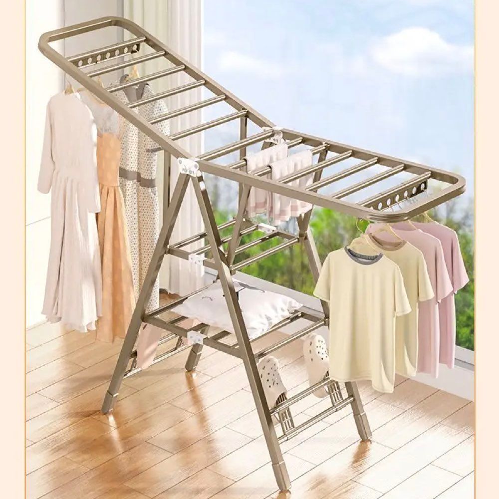 Foldable Clothes Drying Rack with Wheels. Two Models.