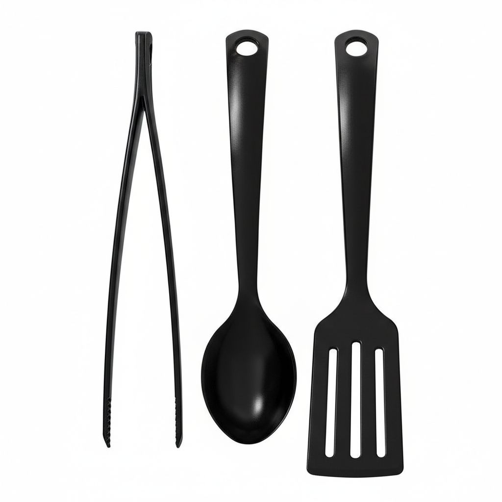 Kitchen Utensil 3-Pieces/Set. Black