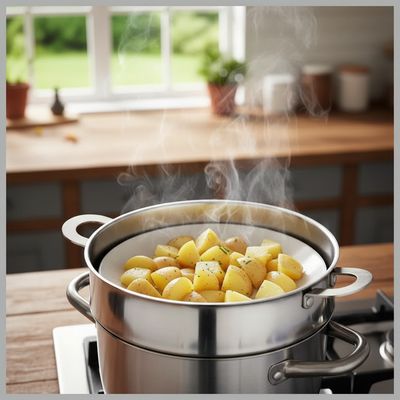 Stainless Steel Steamer Pot. 4-5 Ltr