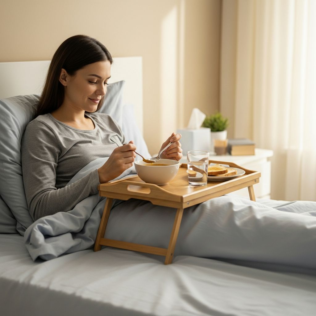 Rubber Wood Foldable Bed Tray.