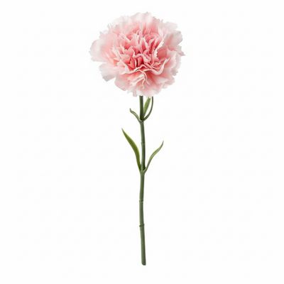 Artificial Pink Carnation Flower with Leaves Stem Artificial Pink Carnation Flower with Leaves Stem