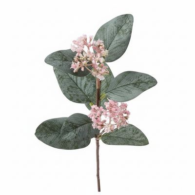 Artificial Pink Eucalyptus Flowers with Leaves and Stem Artificial Pink Eucalyptus Flowers with Leaves and Stem