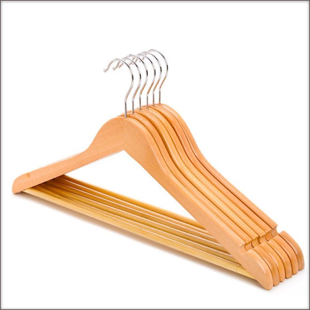 Solid Wood Rotating Clothes Hanger. Walnut/Oak. 3pcs/lot