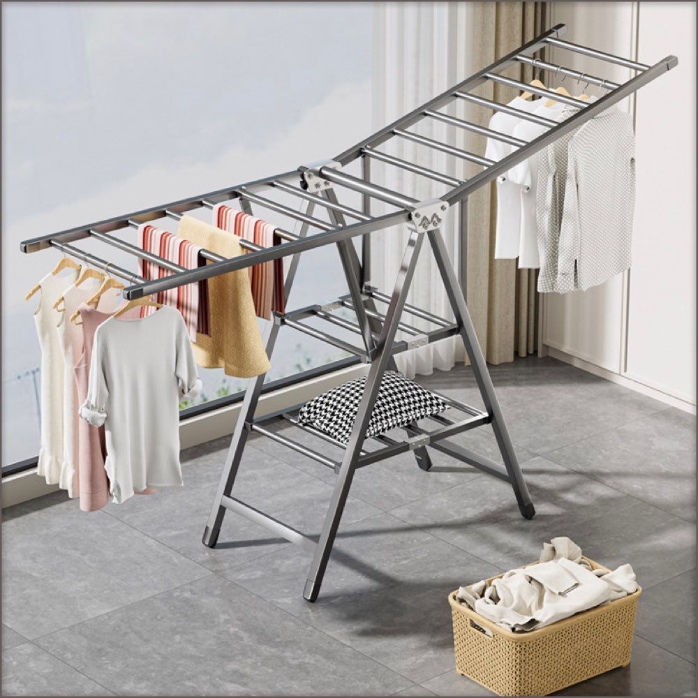 Foldable Clothes Drying Rack with Wheels. Two Sizes.