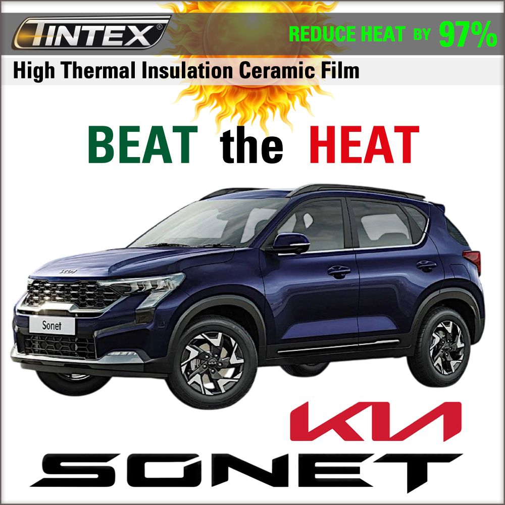 Tint KIA SONET >> Install HEAT Resistant Windshield Film |  Interior TPU Film |  Exterior PPF Film.