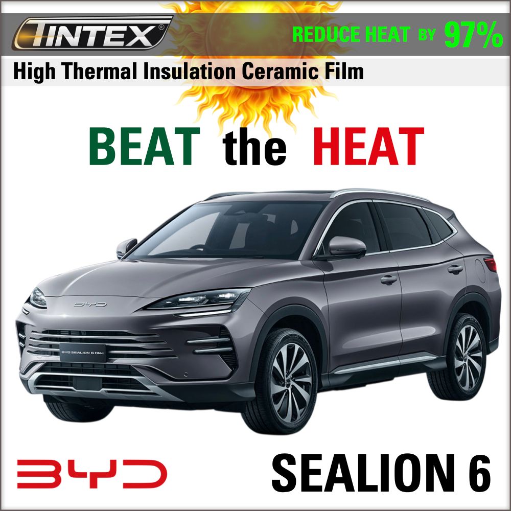 Tint BYD SEALION 6 (2023) >> Install HEAT Resistant Windshield Film |  Interior TPU Film |  Exterior PPF Film.