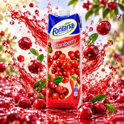 Fontana Cranberry Juice Drink. 1 Ltr