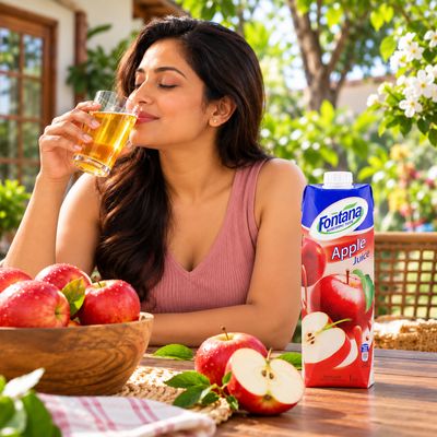 Fontana 100% Natural Apple Juice Drink. 1 Ltr