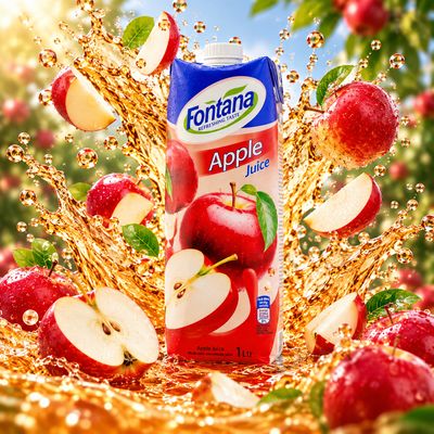 Fontana 100% Natural Apple Juice Drink. 1 Ltr Fontana 100% Natural Apple Juice Drink. 1 Ltr