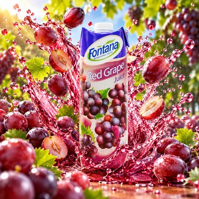 Fontana 100% Natural Red Grapes Juice Drink. 1 Ltr Fontana 100% Natural Red Grapes Juice Drink. 1 Ltr