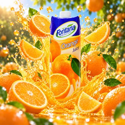 Fontana Orange 100% Natural Juice. 1 Ltr Fontana Orange 100% Natural Juice. 1 Ltr