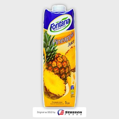 Fontana Pineapple 100% Natural Juice. 1 Ltr Fontana Pineapple 100% Natural Juice. 1 Ltr
