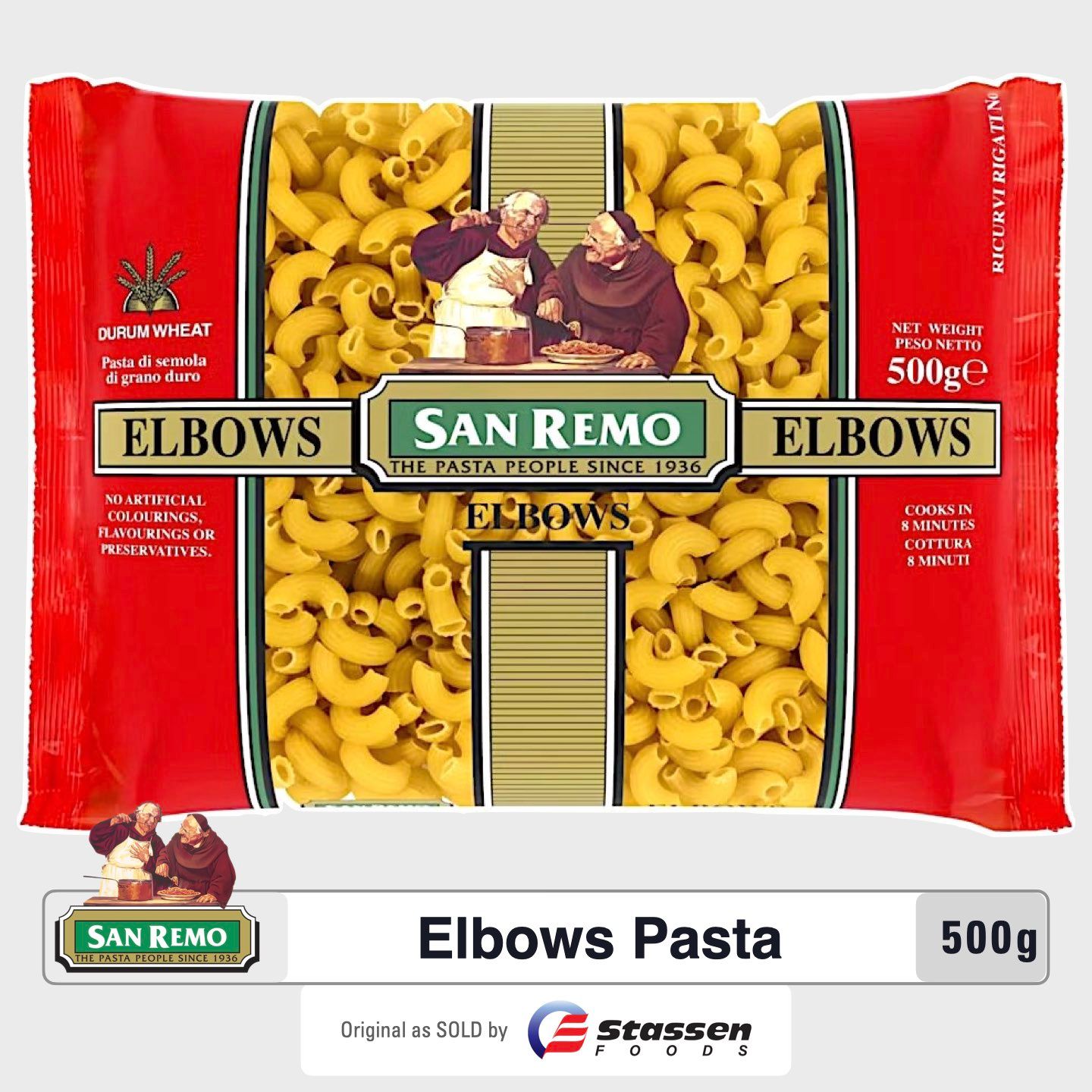 San Remo Elbows Pasta. 500g