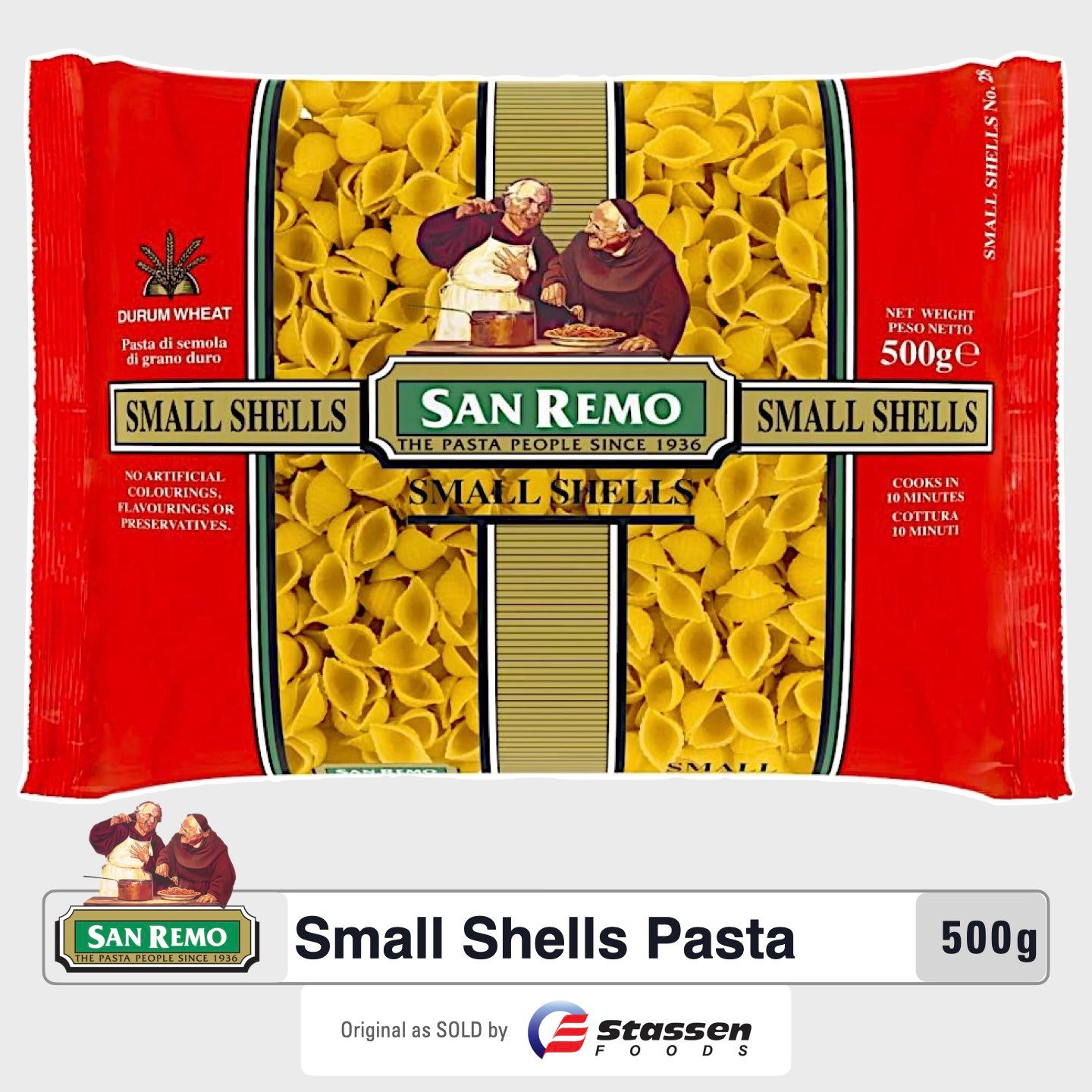 San Remo Small Shells Pasta. 500g