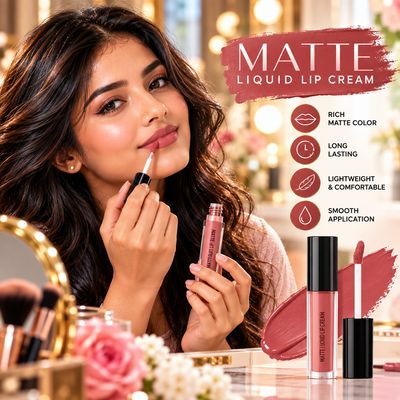Matte Liquid Lip Cream. 10 Shades.