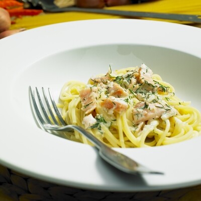 Nr.61 Spaghetti Salmone