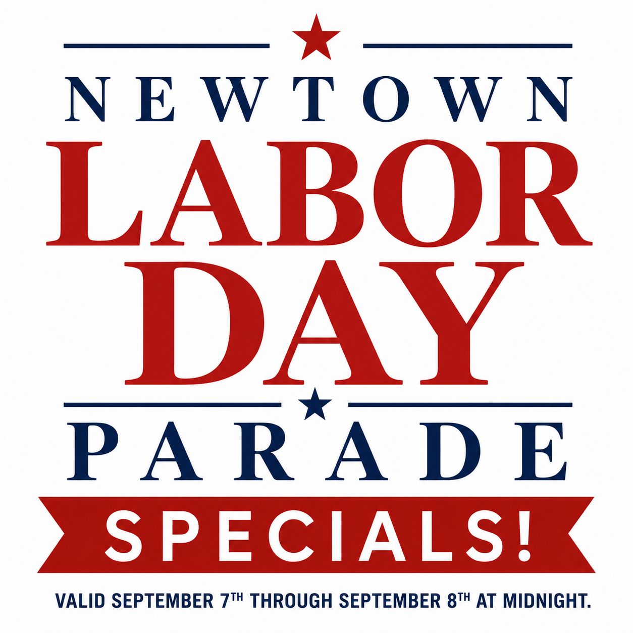 2026 Labor Day Parade Specials
