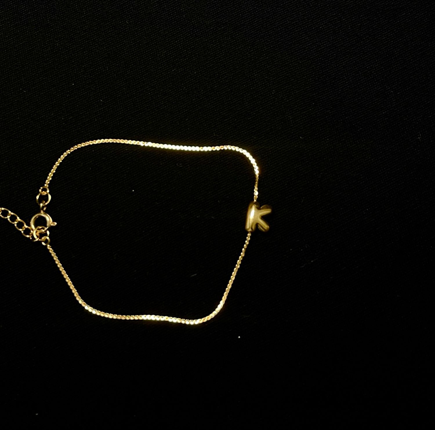 K Letter Bracelet